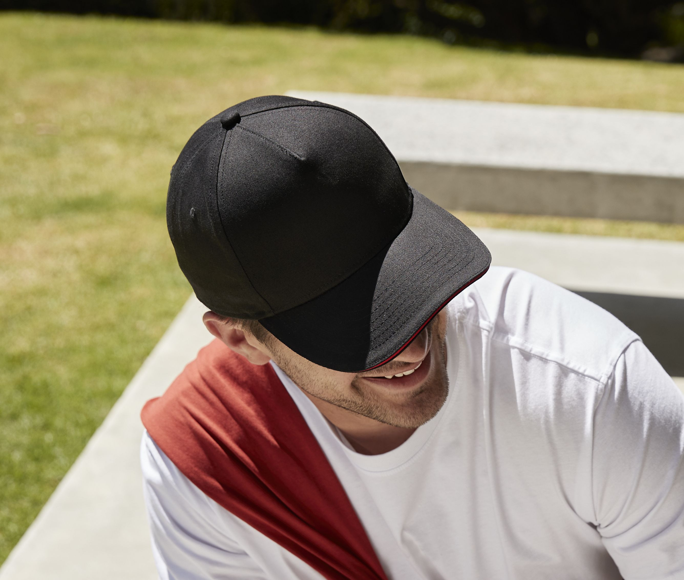 EARTHAWARE® CLASSIC ORGANIC COTTON 5 PANEL CAP - SANDWICH PEAK