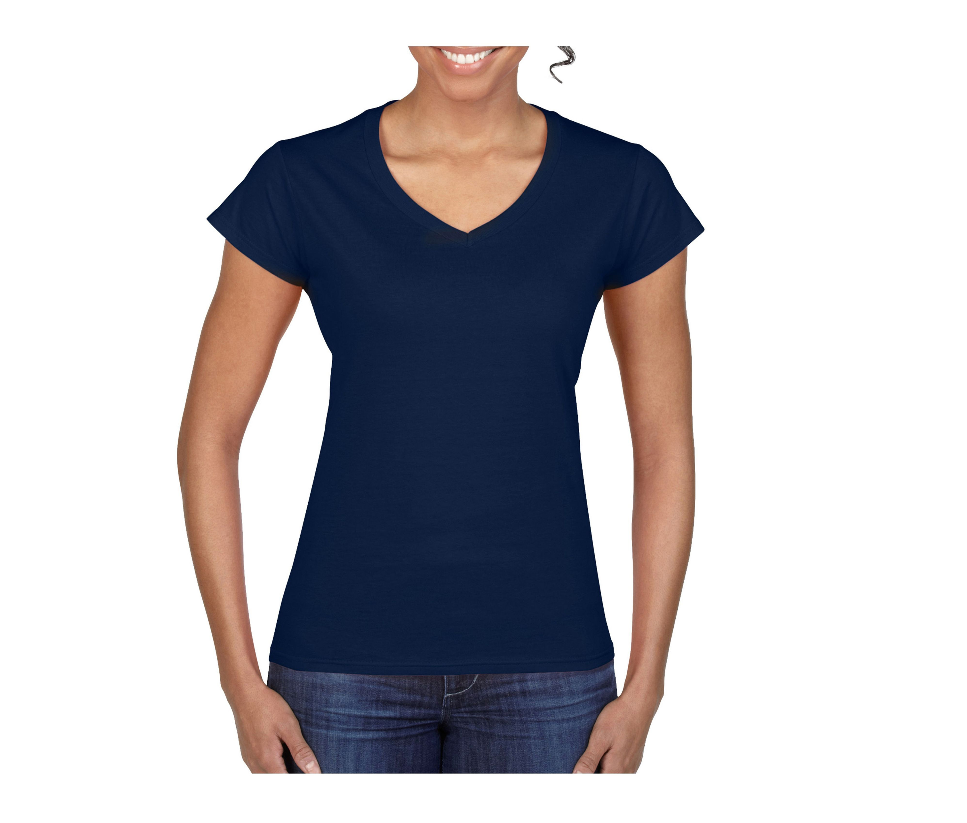SOFTSTYLE LADIES' V-NECK T-SHIRT