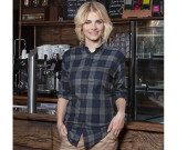 LADIES' CHECKED BLOUSE URBAN-STYLE